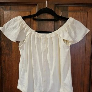Madewell Texture & Thread Off The Shoulder Top Women's Size XS